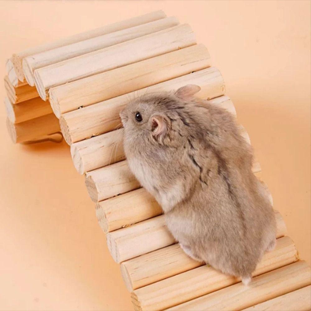 1 Stück Einfach zu installieren Hamster Kletterleiter Holz Etage Plattform Kleintierbedarf