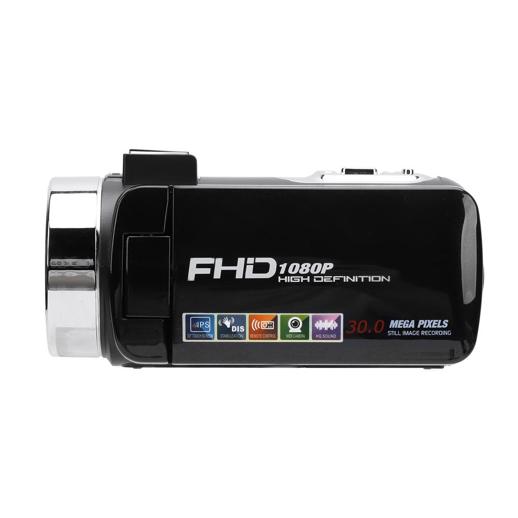 Video Camera 3 Inch Color IPS Rotation Screen 1080P 30FPS 30MP 18X Digital Zoom Remote Control Camcorder for Wedding