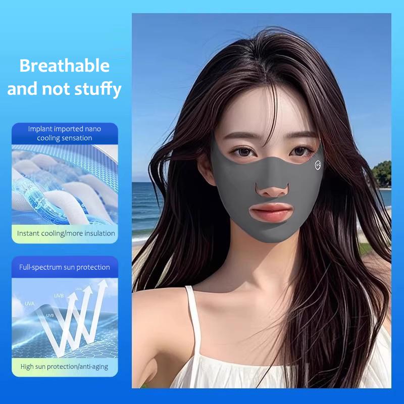 Outdoor Sports Running Face Guard Mask Ear-Hanging Open Mouth Nose Breathable Sun Protection Mask Anti-Uv Riding Face Mask