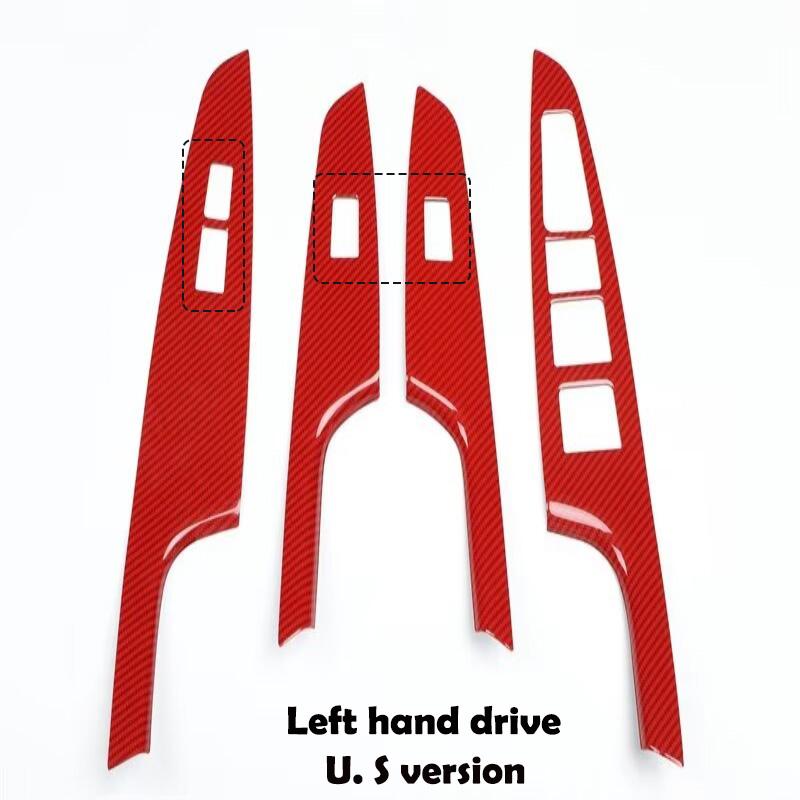 LHD RHD For For Hyundai Tucson 2015- ABS carbonfiber window rise switch cover glass control panle cover interior accessories