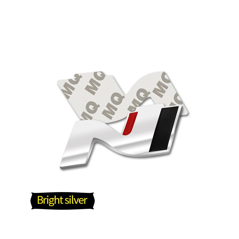 Car-Styling Metal Stickers N LINE Emblem Grille Badge For Veloster Accent Kona Elantra Ix25 Ix35 i30 i20 Sonata Tucson Kona