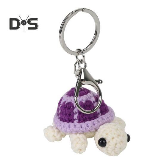 Keychain Pendant Crochet Turtle Shape Charm Hanging Ornament Wallet Backpack Car Keys Accessory Pendant Birthday Gift