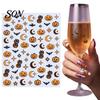 Halloween Nail Stickers Self Adhesive Stickers, Pumpkin Bat Moon Star Manicure Decals, Art Supplies Decoration for Home Salon DIY Holiday