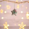 Pentagram Christmas Tree Decorations Decorative Christmas Ornament Christmas Burlap Pendant  Window