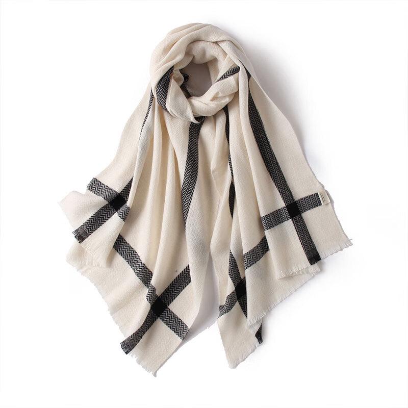 G·TENNA Women's V-Pattern Sequin Wool Scarf