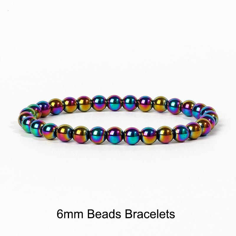 No Magnetic Black Colorful Hematite Bracelet Health Care Hematite Bracelets Women Vigour Natural Stone Bracelet Jewelry Pulsera