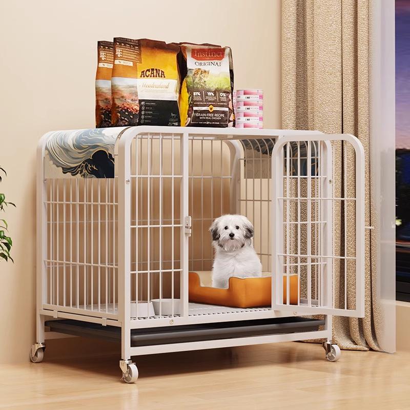 Large Pet Cage: Multi-Sized Dog & Cat Enclosure with Toilet Space