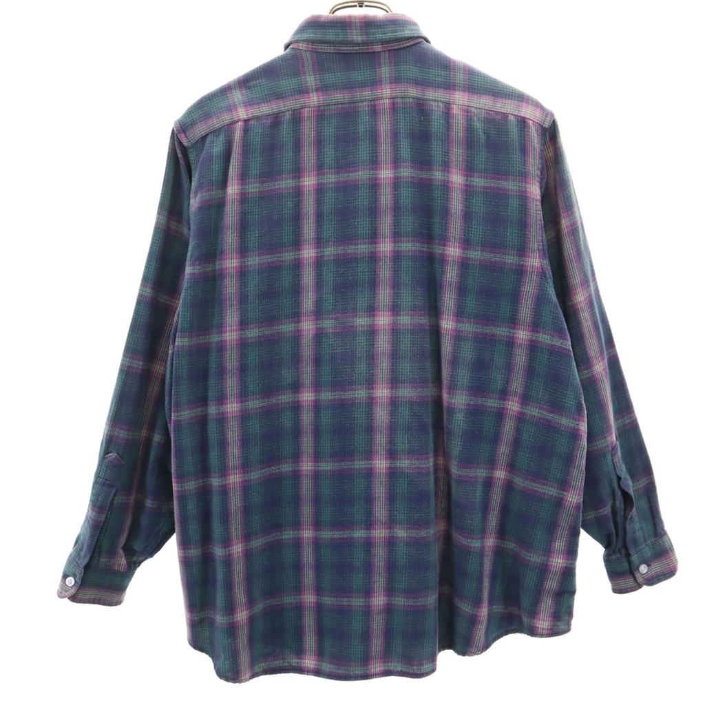 L.L.BEAN 80er Vintage Made in USA Karomuster Langarm Button-Down Hemd Damen Gebraucht