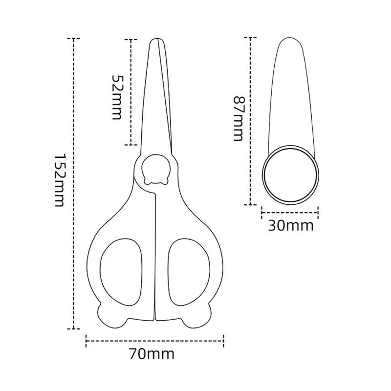 Bärbar Zirkoniumkeramik Blad Barns Kompletterande Mat Sax Öl PP Handtag Mathjälpmedel för Bebisar Tillbehör