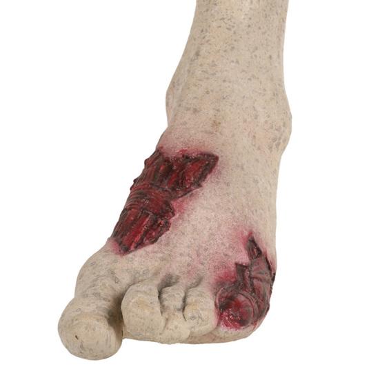 Halloween Fake Severed Hands Foot Prop Scary Blood Broken Dead Body Parts Realistic Latex Human Residual for Haunted House Prank Party Supplies