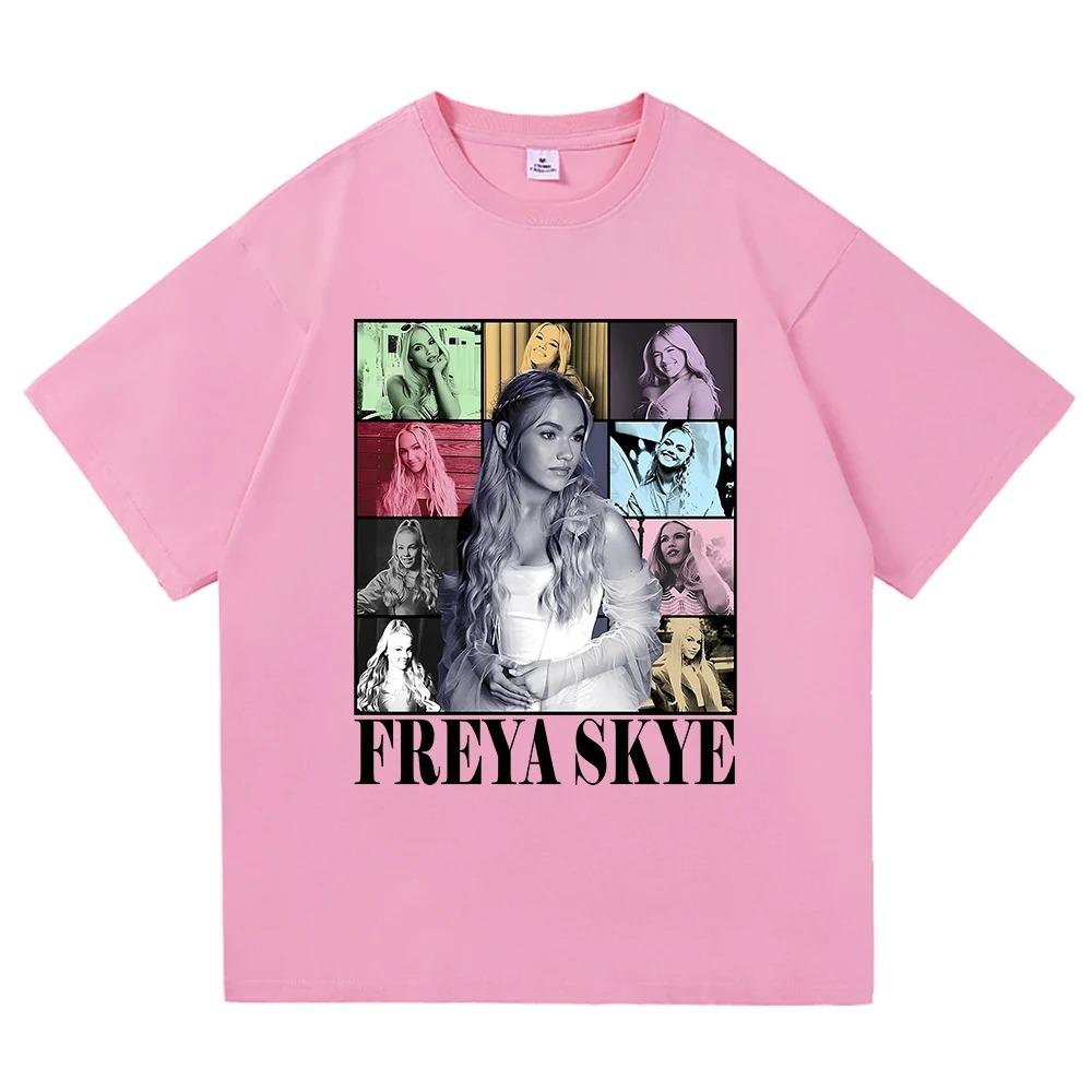Freya Skye Stars Align Tour Poster Graphic Print Tshirt Men Women Harajuku Highstreet Wind Cotton Top Oversized Summer New Tee
