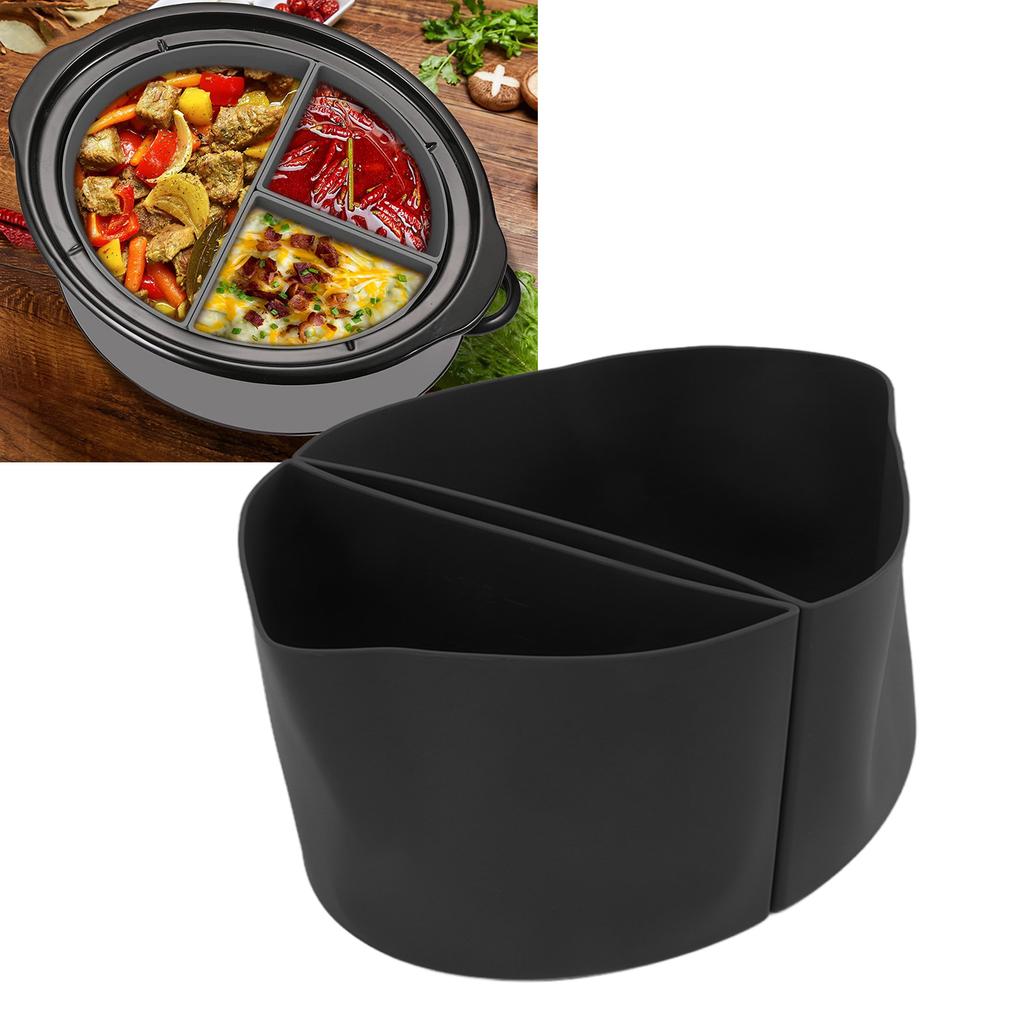 6QT Silicone Slow Cooker Liners Resuable Proof 2 In 1 Slow Cooker Divider Liner Kitchen Accessories for Home