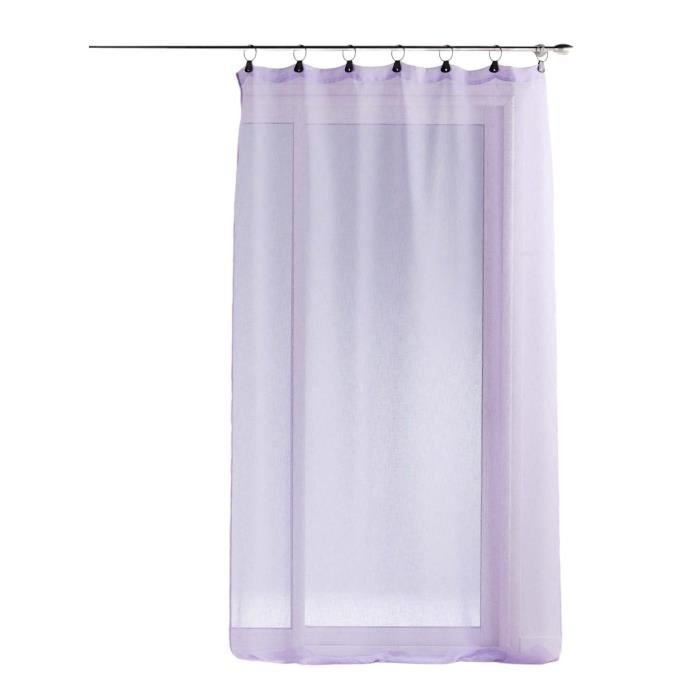 Panneau a Anneaux Rideau Voile 140 X 240 Cm Linkae Lilas