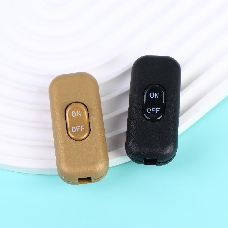 2Pcs Black Inline Cord Switch 250V 6A On/Off Lamp Control Appliance Switch Rocker For Table Lamp Desk Bed Led Lights