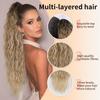 30-Inch Water Wave Long Curly Hair Clip-In Ponytail for Women