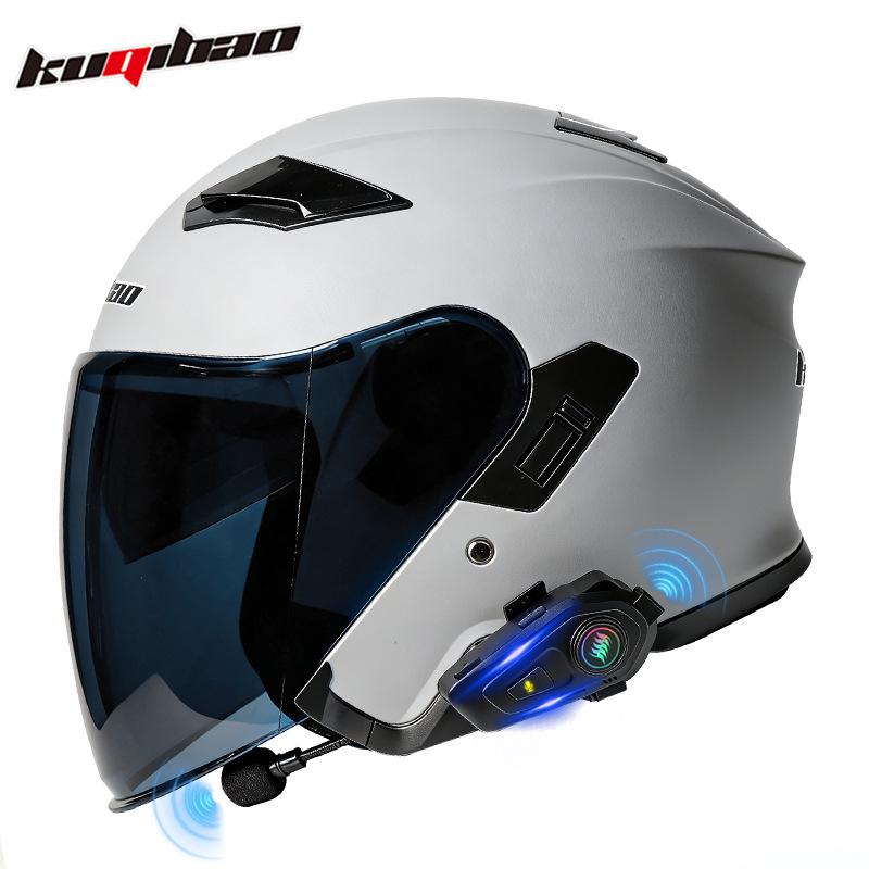 Cool Ride Lightweight Bluetooth Motorcycle Helmet with Dual Visor, 3C Certified, Long Battery Life, Comfortable Fit.