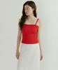 Lingseoul Ribbed Bustier Knit-Red