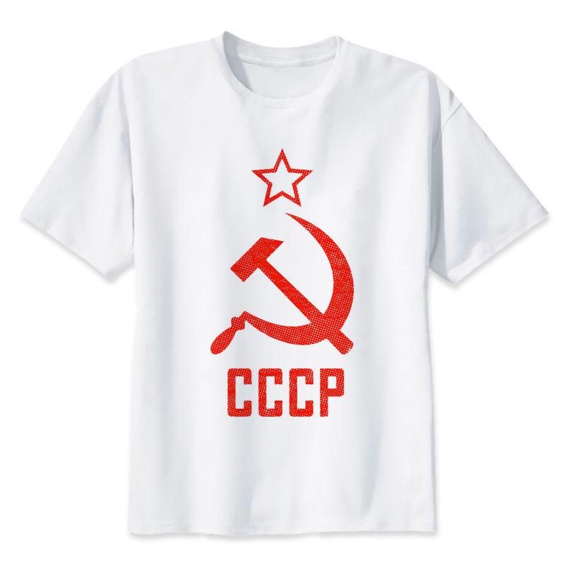 CCCP Russian T Shirt USSR Soviet Union KGB Moscow New Arrival Russia tshirt Fashion t-shirts Custom funny Design