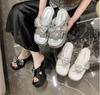 Crystal Bow Women Slippers Luxury Platform Flip Flops Shoes 2025 Summer Dress Fashion Slingback Sandals Trend Slides Femme