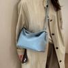 Faux Leather Shoulder Bag Solid Color Women Fashion Crossbody Bag