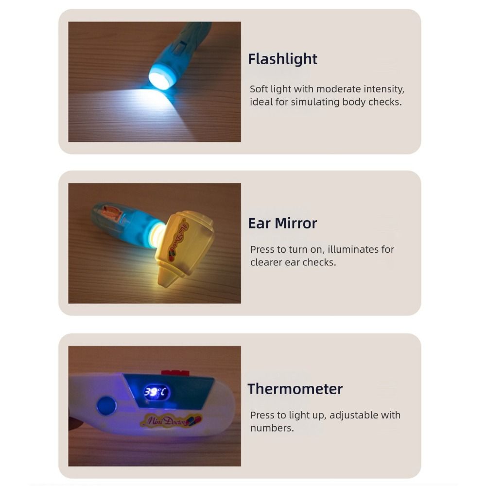 Plastic Doctor Toys Accessories Simulated Doctor Tools Toy Simulation Doctor Set  Educational Gift