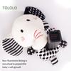 Newborn Visual Training Black and White Hand Grip Rattle Exercise Baby Gripping Ability To Soothe Baby Toys Importable