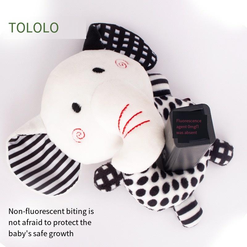 Newborn Visual Training Black and White Hand Grip Rattle Exercise Baby Gripping Ability To Soothe Baby Toys Importable