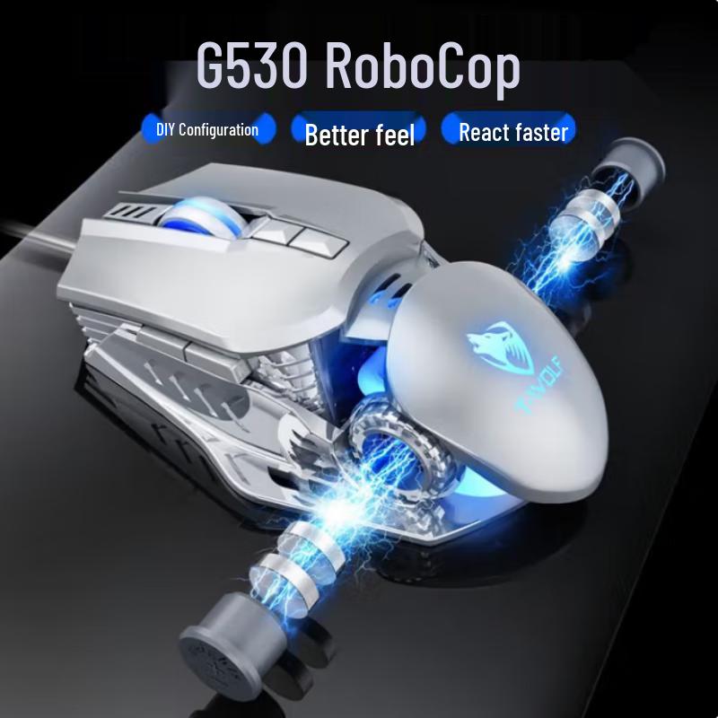 TWOLF G530 Wired RGB Mechanical Gaming Mouse