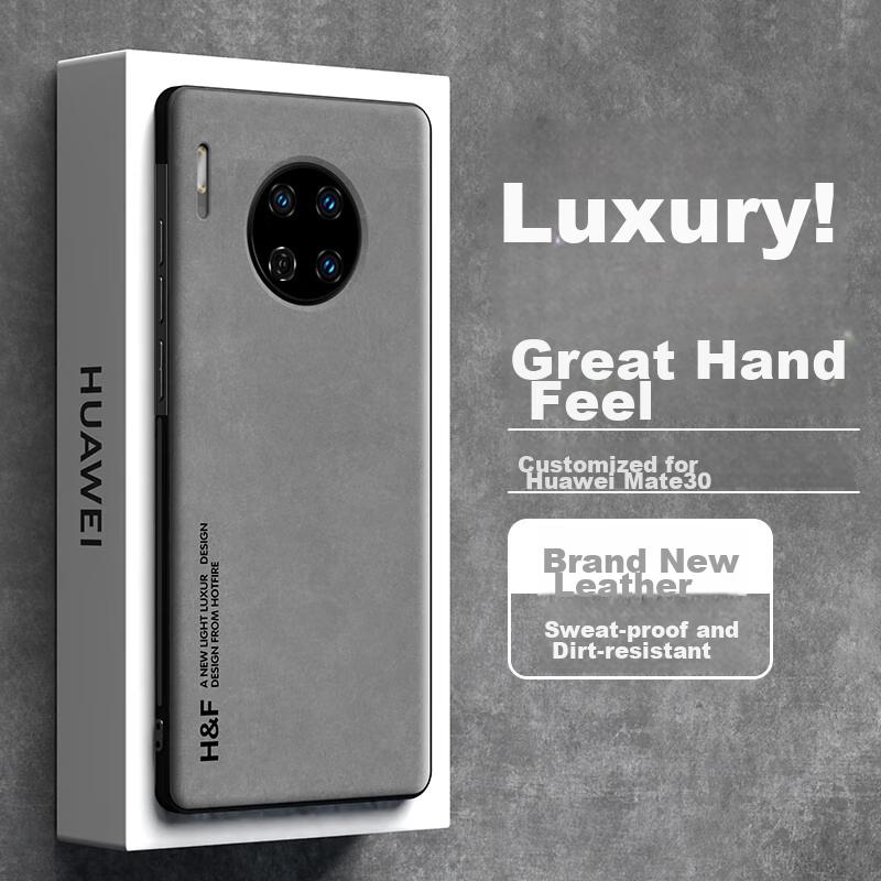 HotFire Huawei Mate30 Phone Case, Huawei Mate30 Protective Cover, Upgraded Skin-Like Matte Lens Full Protection Silicone Case - Smoke Gray