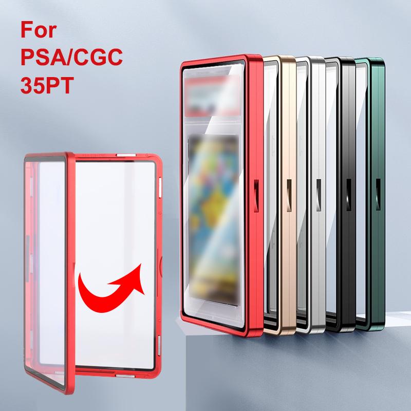 Multicolor Aluminum Alloy Graded Card Protect Cases For Cgc Bgs Graded Cards Scratch Resistant Trading Card Holder