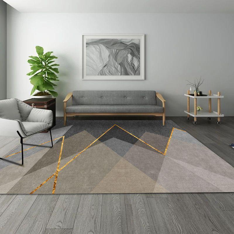 Covor Decorativ Geometric Modern pentru Sufragerie Covor Antiderapant pentru Camere Covor de Casă Covoraș pentru Mese de Cafea Mari Curățare Ușoară