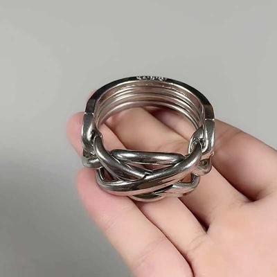 Magic Ring Puzzle Disentanglement Brain Teasers Unique Gifts for Teens Adults Unlock Interlocking IQ Logic Test Educational Toys