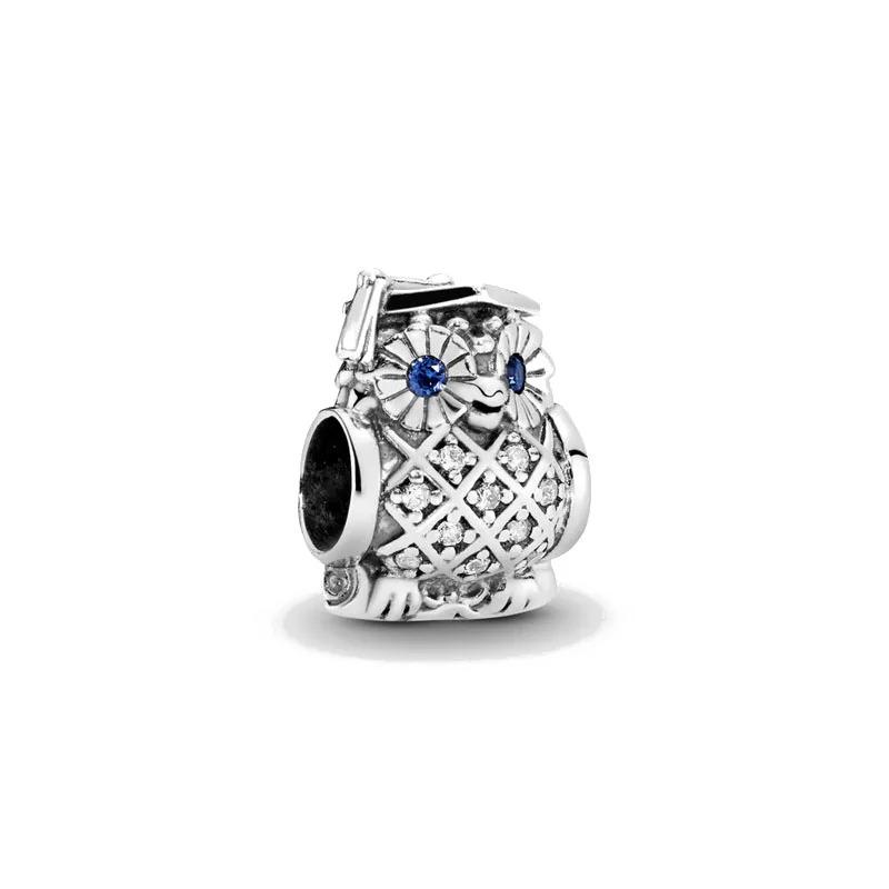 Newest 925 Silver Charm Bracelet Forest Animal Series Jewelry for Women Kangaroo Owl Swan