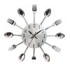 Creative Metal Cutlery Wall Clock - Silent Quartz for Living Room or Kitchen Art Decor