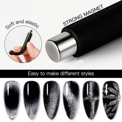 (Nikita) Nail Nail Tool with Magnet Crystal Flower and Strong Magnet for Absorbing Magnet