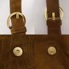 Salvatore Ferragamo Borsa a Spalla con Design a Punto BZ-21 5695 Cammello Pelle Scamosciata Donna Usata