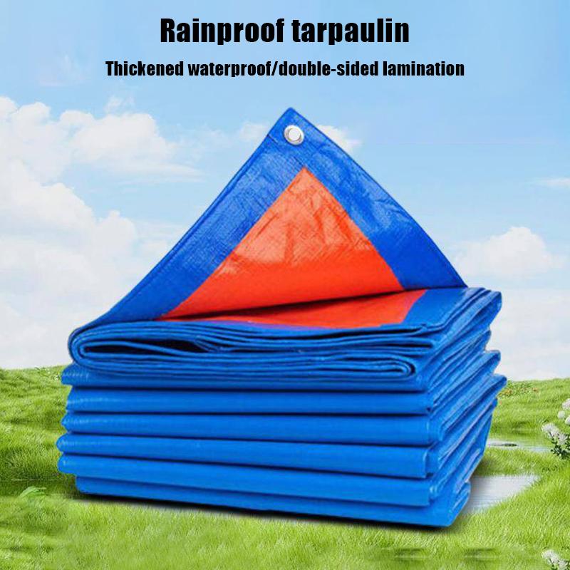 Sun And Rainproof Tarpaulin Rainproof Cloth Pe Material Waterproof Coating On Both Sides With Holes Multipurpose