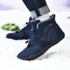 New men's shoes outdoor high-top cotton shoes couple snow boots warm velvet thickened medium tube hiking shoes