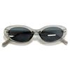 Fashion UV Oval Demi Clear Frame [MERRY PLEASURE] Sunglasses, Glasses, Men's & Women's, Protection, Shape, Black, Smoke, Gray,