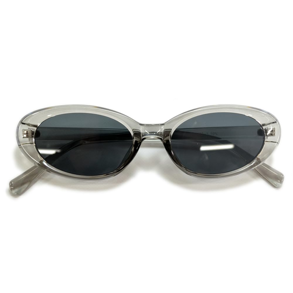 

Fashion UV Oval Demi Clear Frame [MERRY PLEASURE] Sunglasses, Glasses, Men s & Women s, Protection, Shape, Black, Smoke, Gray,