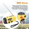 Solar-Notfallradio mit Handkurbel und Typ-C-Aufladung, AM FM Tragbares Radio, 5000mAh Wiederaufladbarer Akku, SOS