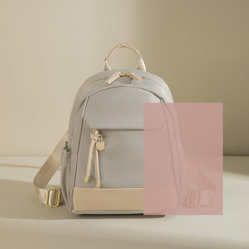 Women's Versatile Backpack  New Lightweight Commuting  Large Capacity  Fashionable Small Backpack  Canvas  Student Schoolbag