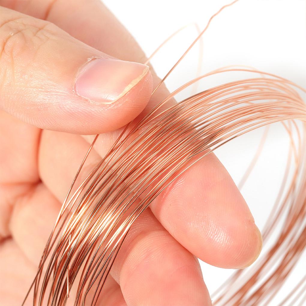 Yuwqqoajv 5 Stück Kupferdraht zum Perlenfädeln - Schmuckherstellungs-Enthusiasten Perldraht Metalldrähte Langlebig Modisch Große Auswahl, Rotbronze, 0,3 mm