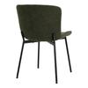 Chaise - HOUSE NORDIC - Maceda - Vert foncé - Polyester bouclé - Pieds noirs en métal