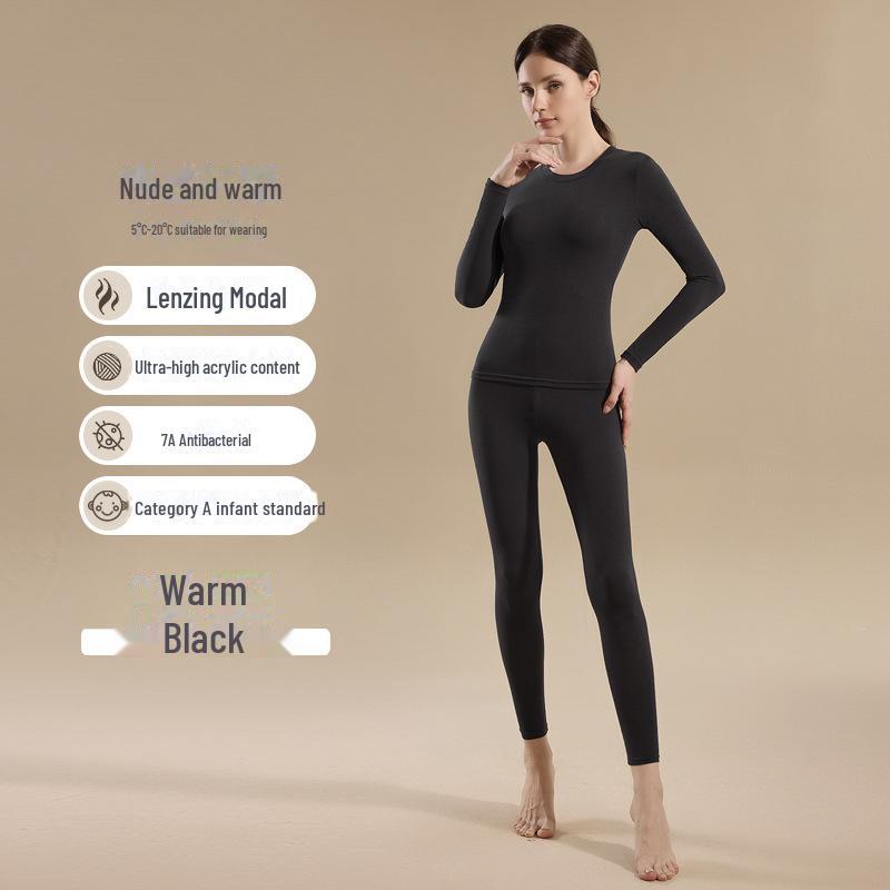 Ultra-Thin Seamless Thermal Base Layer Suit for Women - Autumn & Winter