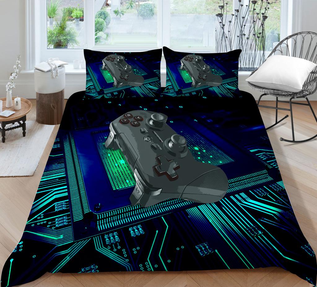 3D Luxury Bedding Set Children's Game Mouse Pattern Quilt Cover and Pillowcase 2 or 3 Full-size Washable Comfortable Bedding