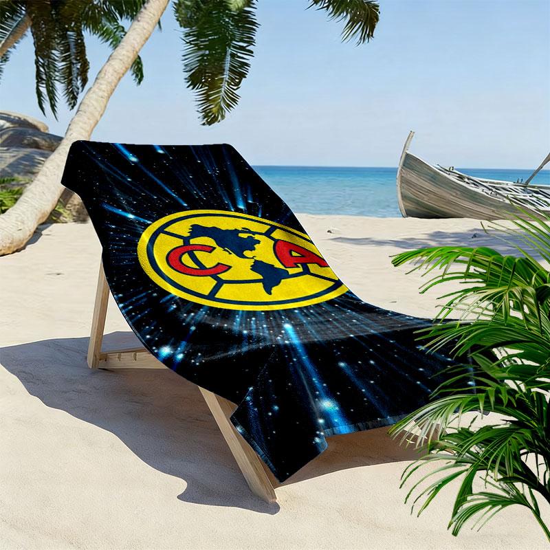 Club America Print Beach Towel, Large Soft Quick Dry Towel for Beach Camping Swimming