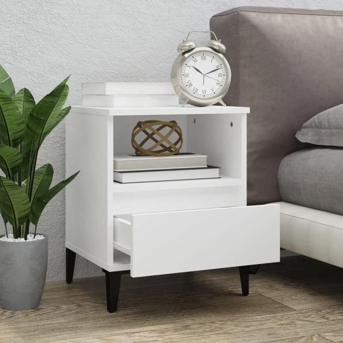 Maison Exclusive - Tables de chevet 2 pcs Blanc 40x35x50 cm