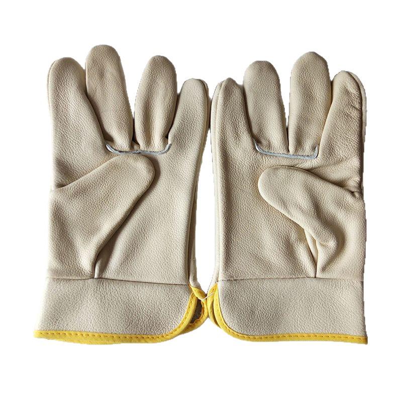 Durable Heat-Resistant Cowhide Welding Gloves for Electric Welding and Labor Protection
