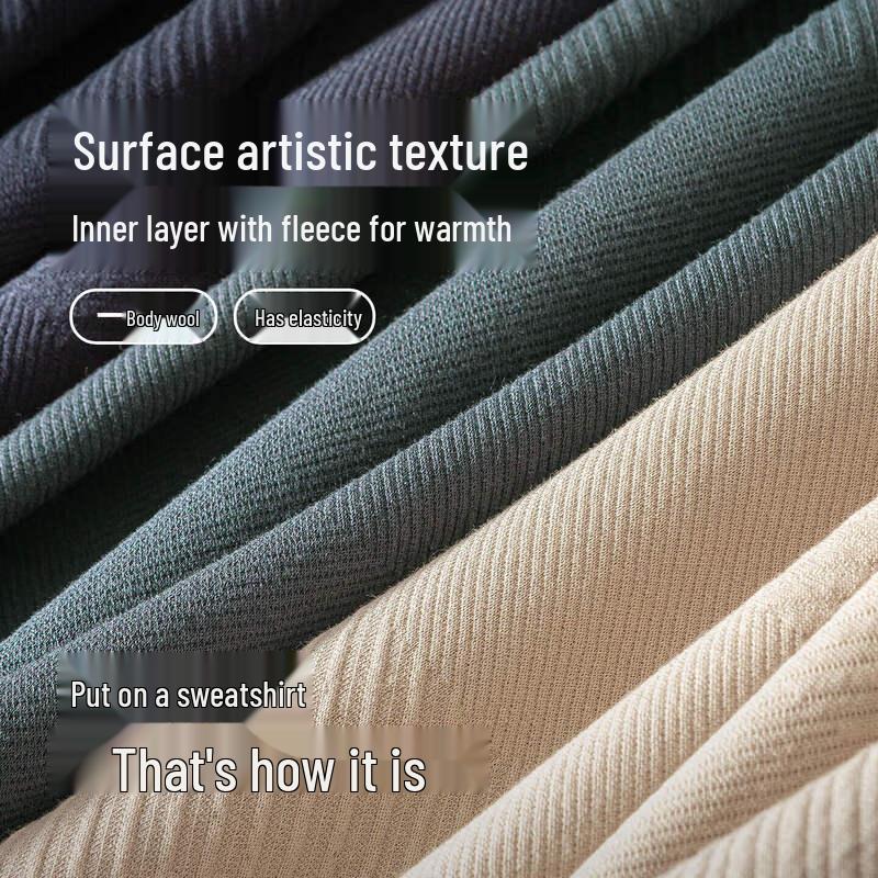 Men's Fleece Lined Round Neck Pullover Sweatshirt